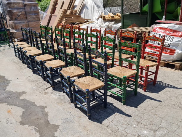 conjunto mesa madera andalucia mesa 64.5x68x67.5 2u